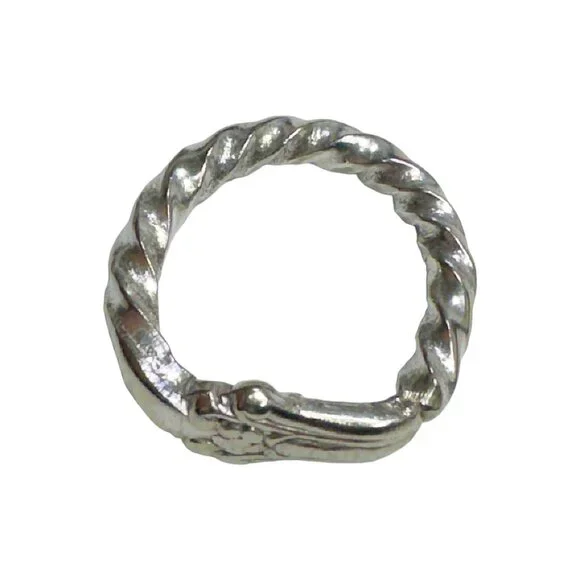 Antique British Silverware Ring Artisan Crafted from Silver Plated Bread Fork - Picture 4 of 14